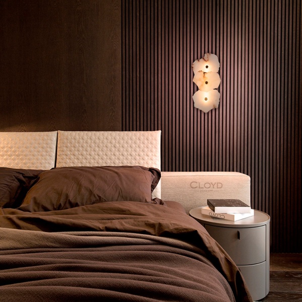 Бра Cloyd KNOSS-A W1 / выс. 35 см - алебастр - латунь (арт.20269) от интернет-магазина IDODOM.RU