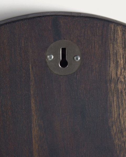 Настенные часы Zakie круглые из массива акации с черной отделкой Ø 30 см от интернет-магазина IDODOM.RU