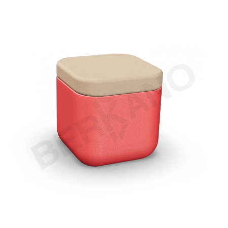 Пуф Grace Chili Red, Bone Brown