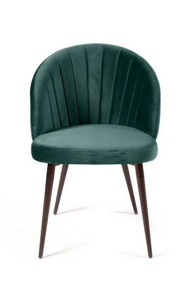 Стул Mont Blanc, бархат изумрудный 87 / черный конус от интернет-магазина IDODOM.RU