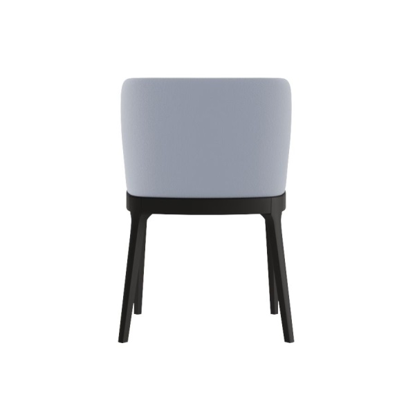 Стул с подлокотниками Magda без стежек,  массив бук, рогожка голубой от интернет-магазина IDODOM.RU