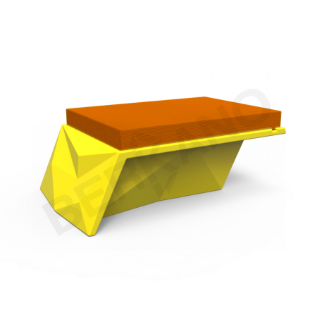 Угловой модуль Quaro с подушками Yellow, Orange
