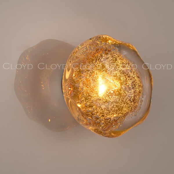 Бра Cloyd VOCAL W1 / латунь - янтарное стекло (арт.20368) от интернет-магазина IDODOM.RU