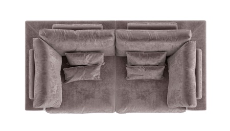 Диван Элизиум прямой двухместный - Оксфорд искусственная замша