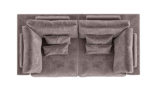 Диван Элизиум прямой двухместный - Эконом микровелюр