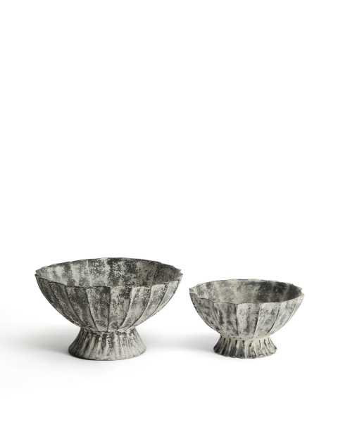 Ваза Valura из папье-маше серая Ø 26 см от интернет-магазина IDODOM.RU