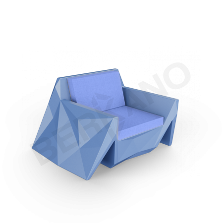 Кресло Quaro с подушками Wave Blue, Navy
