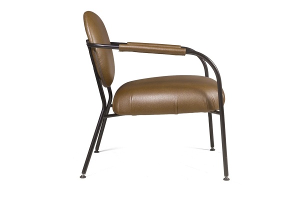 Лаунж кресло EGO, искусственная кожа, темно-коричневый от интернет-магазина IDODOM.RU