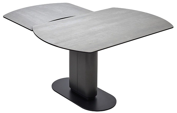 Стол обеденный Gerda (140+60) керамика матовая серая, поворотный механизм от интернет-магазина IDODOM.RU