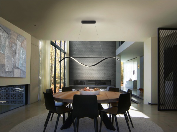 Подвесной светильник Boa черный от интернет-магазина IDODOM.RU