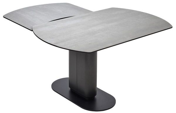 Стол обеденный Gerda (140+60) керамика матовая серая, поворотный механизм от интернет-магазина IDODOM.RU