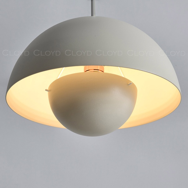 Подвесной светильник Cloyd ERMA-B P1 / Ø37 см - серый (арт.11399) от интернет-магазина IDODOM.RU