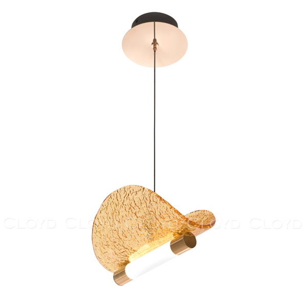 Подвесной светильник Cloyd CARUDO P1 / золото - янарн. стекло (арт.11351) от интернет-магазина IDODOM.RU