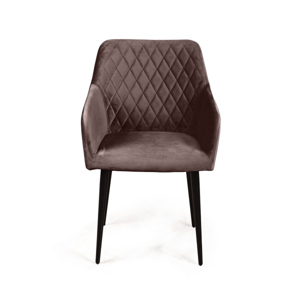 Стул с подлокотниками Robert, бархат антрацит 14 от интернет-магазина IDODOM.RU