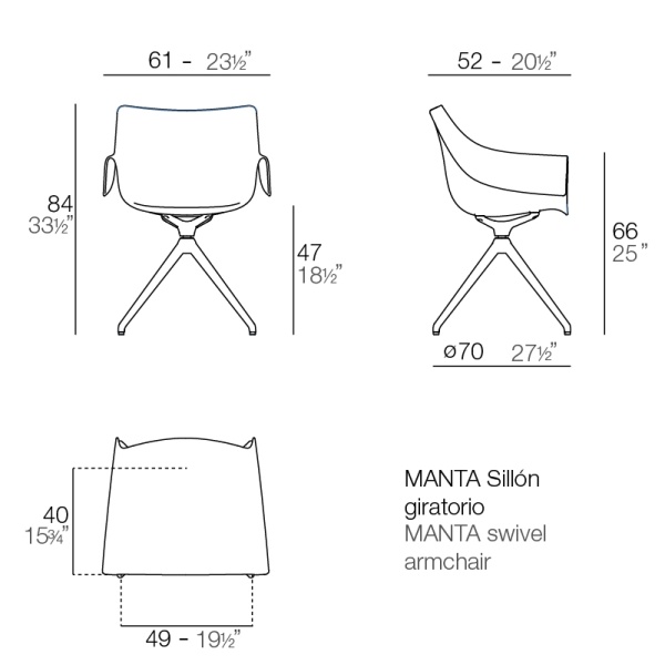 Стул поворотный Manta от интернет-магазина IDODOM.RU