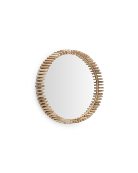 Polke Зеркало в раме из тикового дерева Ø 60 от интернет-магазина IDODOM.RU