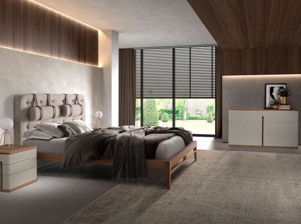 Кровать 7179/CP1709-B-160 серая тканевая тафтинговая 160 х 200 от интернет-магазина IDODOM.RU