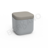 Пуф Grace серого цвета, аксессуар светло-серого цвета