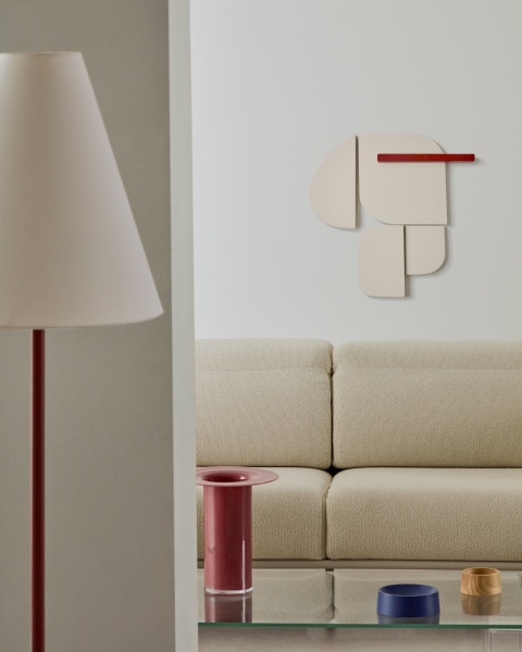 Настенная панель Danei бело-красная 50 x 30 см от интернет-магазина IDODOM.RU