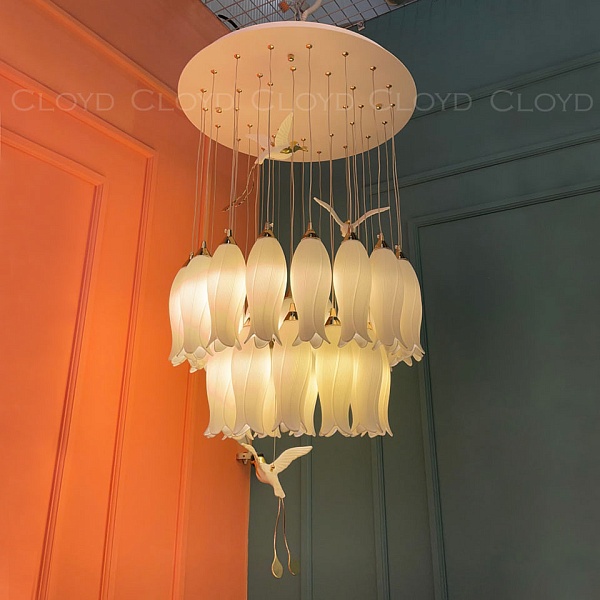 Люстра Cloyd ARGANA C30 / Ø60 см - керамика - E14 - белый (арт.11236) от интернет-магазина IDODOM.RU