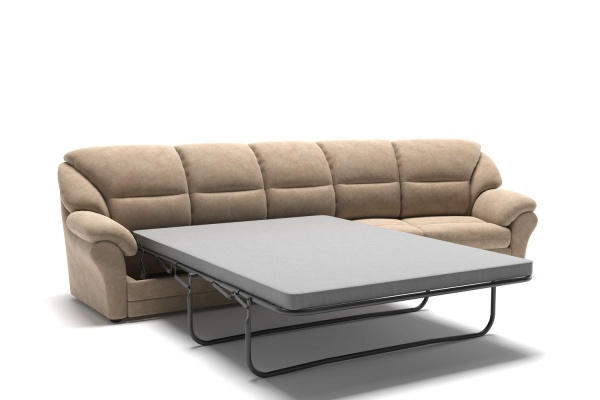 San-Remo диван-кровать с реклайнером и радиусным модулем велюр бежевый от интернет-магазина IDODOM.RU