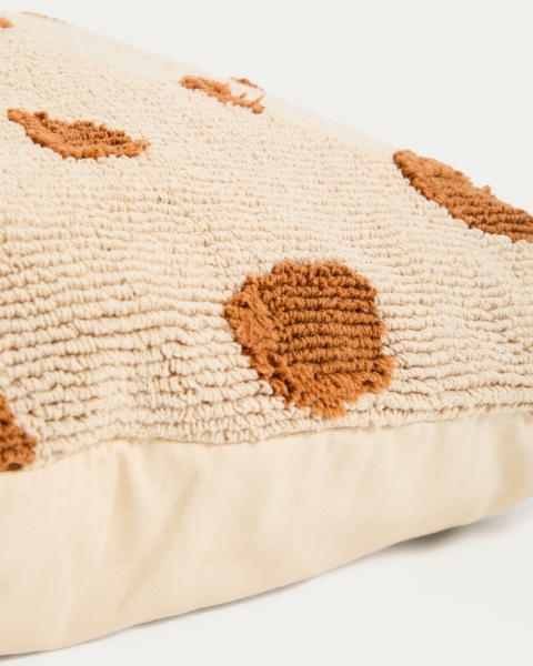 Подушка для пола из бежевого хлопка Tandani с рисунком гепарда 70 x 70 см от интернет-магазина IDODOM.RU