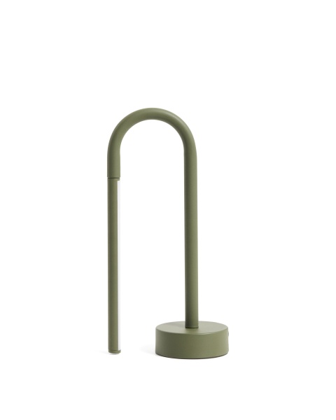 Переносная настольная лампа Bow из зеленого алюминия от интернет-магазина IDODOM.RU