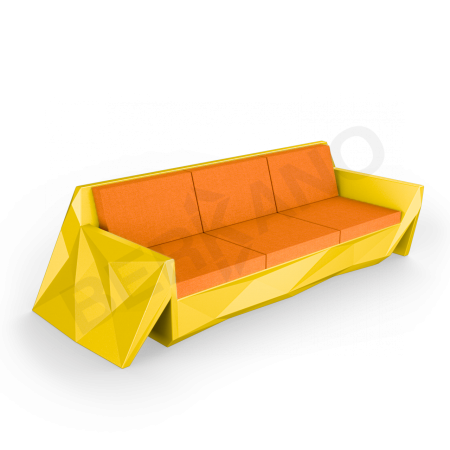 Диван Quaro с подушками Yellow, Orange