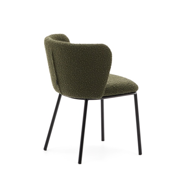 Стул Ciselia из зеленого букле и бежевой стали от интернет-магазина IDODOM.RU