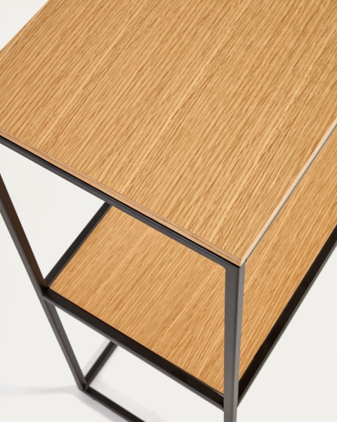 Yoana Консоль из дубового шпона и черного металла 120 x 80 cm от интернет-магазина IDODOM.RU