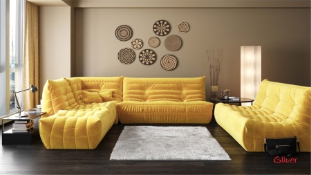 Пуф ДеФранс™️ 90/70 - Ямайка шенилл уличная