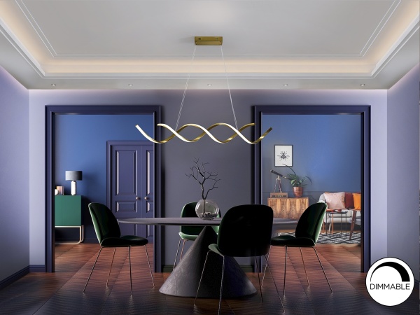 Подвесной светильник Dido золотистый от интернет-магазина IDODOM.RU