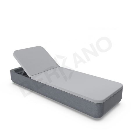 Шезлонг Grace Black Granite, Gray