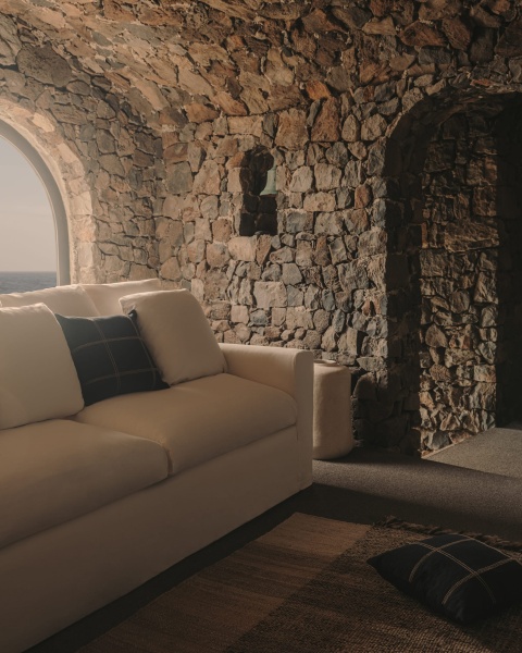 Nora Диван 4-х местный со съемным чехлом серо-коричневый из льна и хлопка от интернет-магазина IDODOM.RU