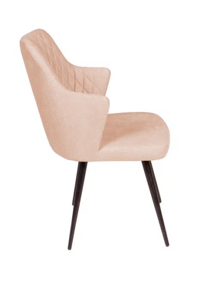 Стул поворотный на 90 градусов, функция возврата, антишум Hunt ромб, бархат бежевый 5 / чёрный конус от интернет-магазина IDODOM.RU