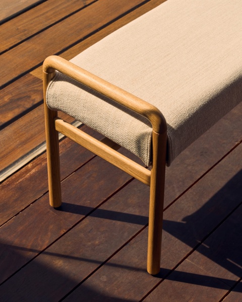 Скамейка Macaret со съемным чехлом из массива дуба с натуральной отделкой 120 см от интернет-магазина IDODOM.RU