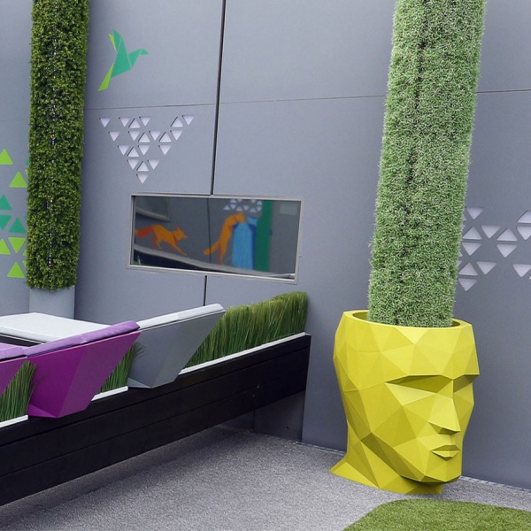 Кашпо Adan матовое фисташковое 42см от интернет-магазина IDODOM.RU