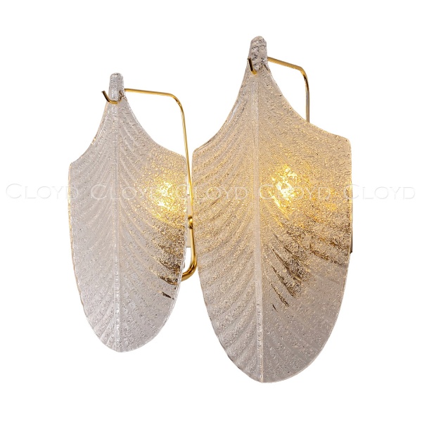 Бра Cloyd BONGA-A W2 / выс. 29 см - золото - прозрачн. стекло (арт.20438) от интернет-магазина IDODOM.RU