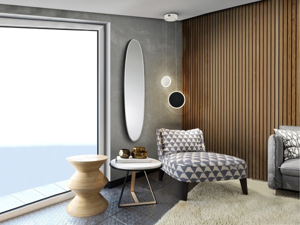 Зеркало овальное Aries 136X36 черное от интернет-магазина IDODOM.RU