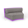 Диван полукруглый Fame с подушкой Deep Violet, Graphite
