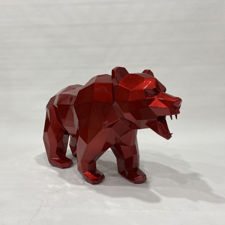 Медведь из углеродистой  стали. Финиш: Окрашивание по каталогу цветов Rall. Цвет: Красный. от интернет-магазина IDODOM.RU