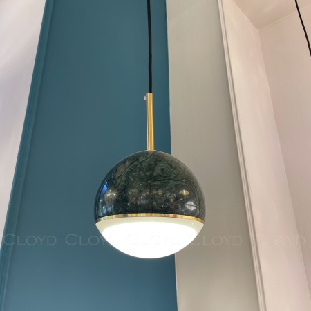 Подвесной светильник Cloyd LUNAR P1 / латунь - зелен.мрамор (арт.11059) от интернет-магазина IDODOM.RU