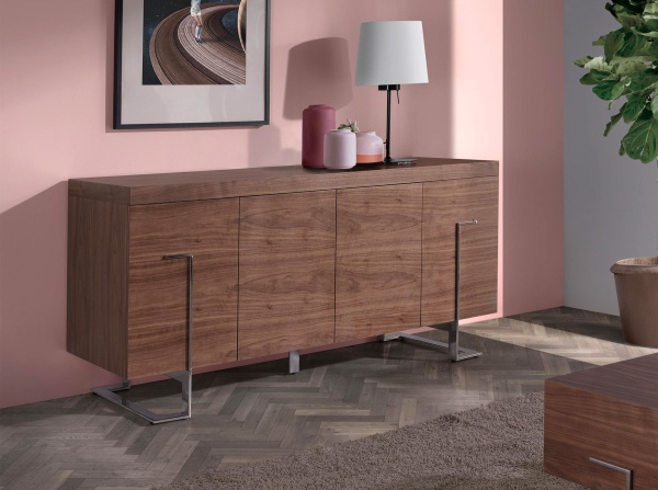 Сервант MK2103SB /3221 из орехового дерева и хромированной стали от интернет-магазина IDODOM.RU