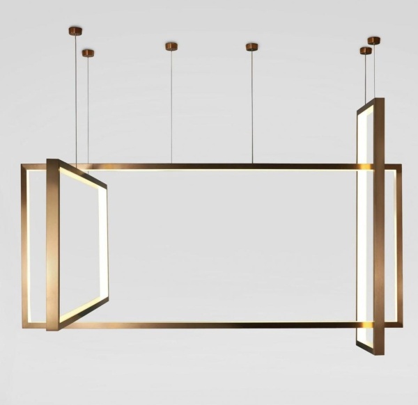 Подвесной светильник Frame 140x60 см бронзовый от интернет-магазина IDODOM.RU