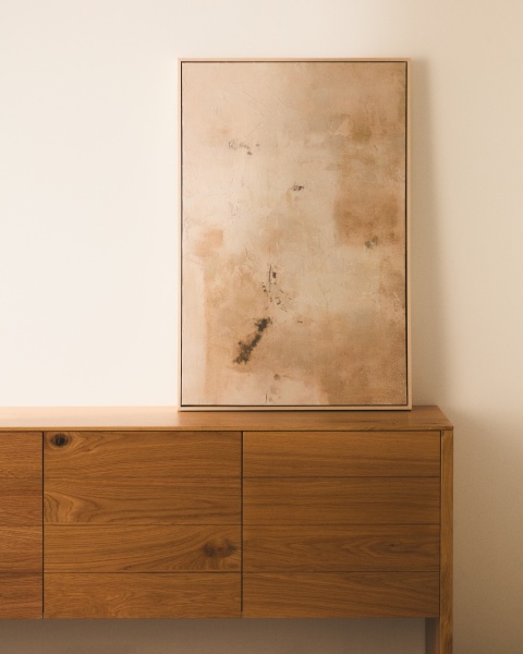 Абстрактная картина Selnar бежевая 60 x 90 см от интернет-магазина IDODOM.RU