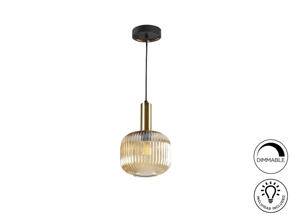 Подвесной светильник Norma 1L янтарный от интернет-магазина IDODOM.RU