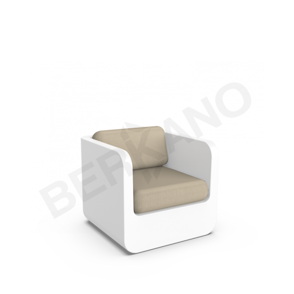 Кресло Grace с подушками Snow White, Bone Brown