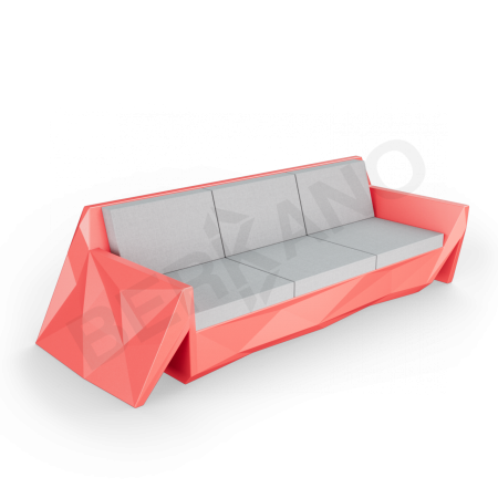 Диван Quaro с подушками Chili Red, Gray