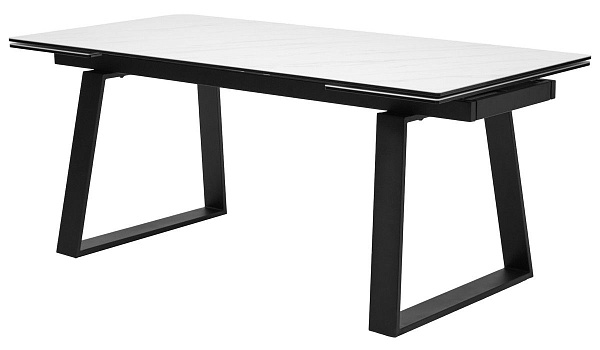 Стол обеденный Basto (180+40+40) керамика матовая белая от интернет-магазина IDODOM.RU