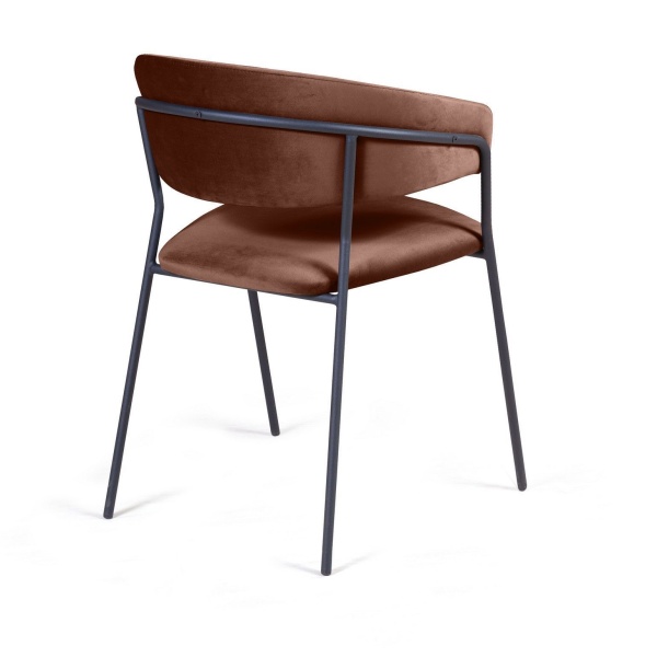 Стул Kelly с подлокотниками, бархат коричневый 12 от интернет-магазина IDODOM.RU